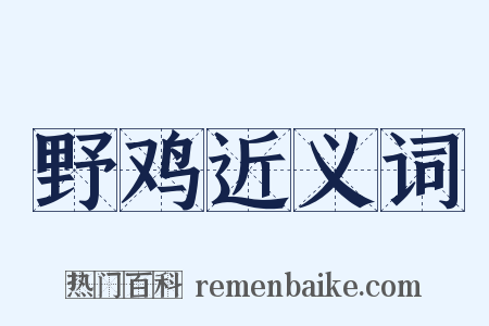 野鸡近义词是什么意思的图片